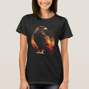 Hawk Geometric Sunsetb Graphic T-Shirts for Men Wo