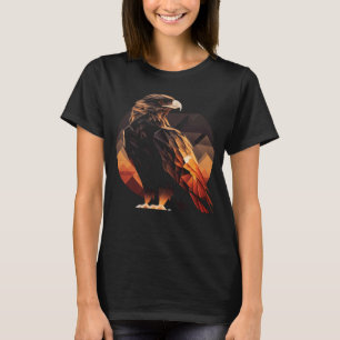 Hawk Geometric Sunsetb Graphic T-Shirts for Men Wo