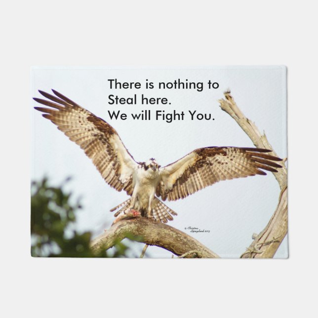 Hawk kämpft gegen Diebe, Doormat Fußmatte (Vorderseite)