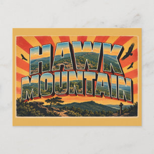 Hawk Mountain PA Kittatinny Ridge Waldkunst Postkarte