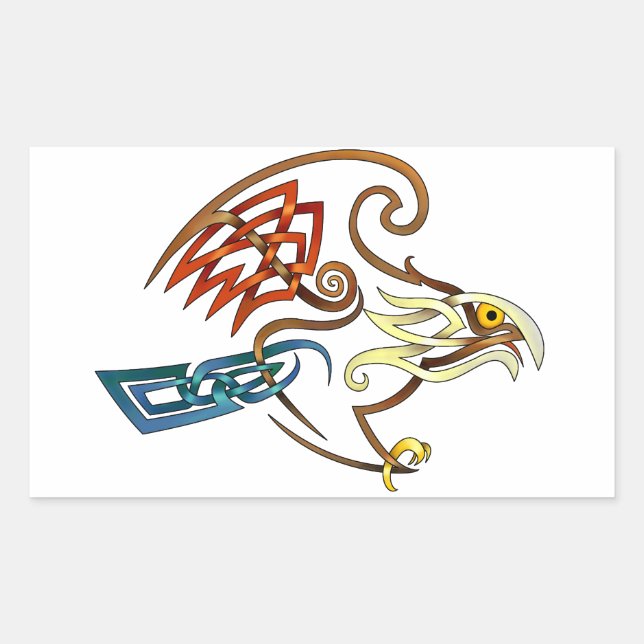 Hawk Rechteckiger Aufkleber (Vorderseite)