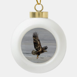 Hawkball oder Schneeflocke Keramik Kugel-Ornament