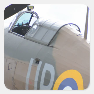 Hawker Hurricane Cockpit Quadratischer Aufkleber