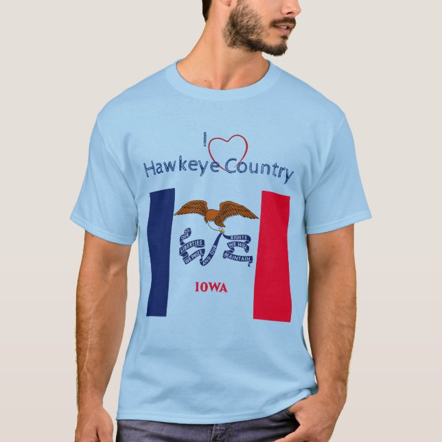 Hawkeyes Iowa Uni-sex Patriotic T - Shirt (Vorderseite)