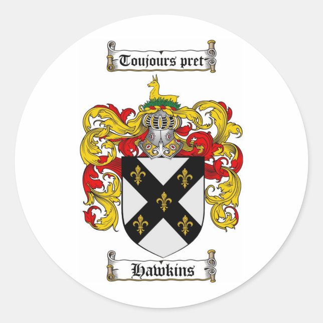 HAWKINS-FAMILIENWAPPEN - WASSERSCHUTZ RUNDER AUFKLEBER (Vorderseite)