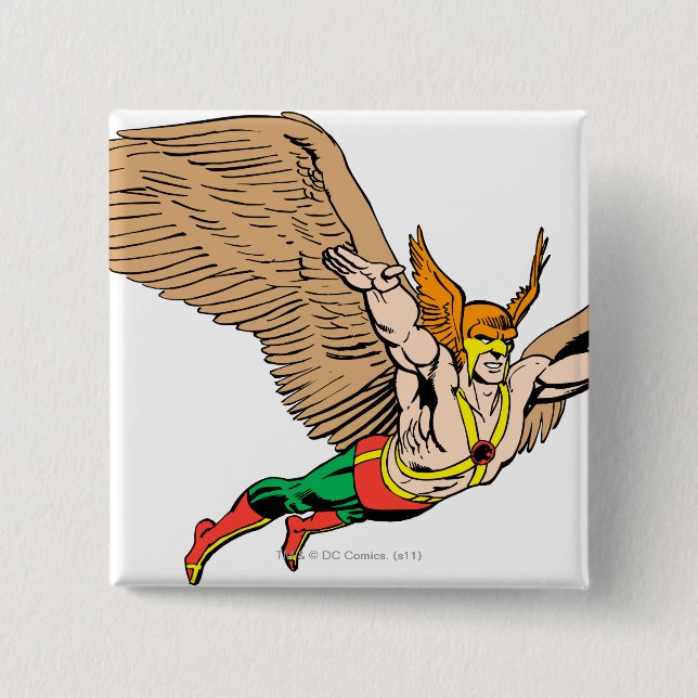Hawkman Flies Button (Vorderseite)