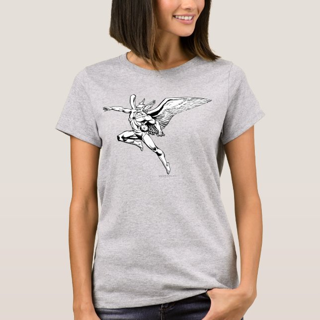Hawkman Soaring Kontur T-Shirt (Vorderseite)