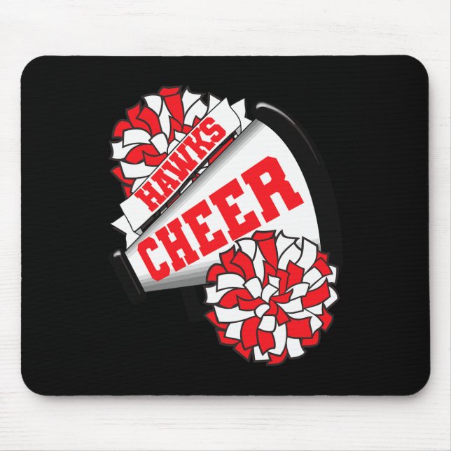 Hawks Cheer Ck Zur Schule Cheerleading-Geist R  Mousepad (Vorne)