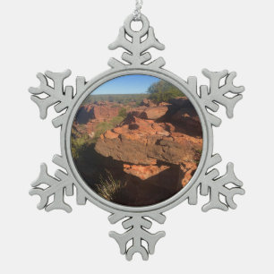 Hawks Head, Kalbarri, Western Australien Schneeflocken Zinn-Ornament