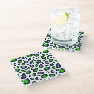Hawks Inspiriert Leopard Print Glass Untersetzer