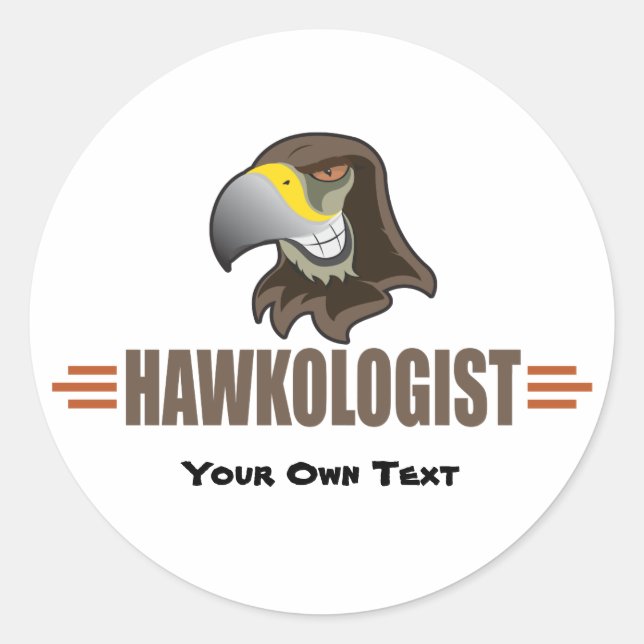 HAWKS - Vögel, Schulsportteam Maskottchen Runder Aufkleber (Vorderseite)