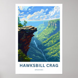 Hawksbill Crag Arkansas Travel Print Poster