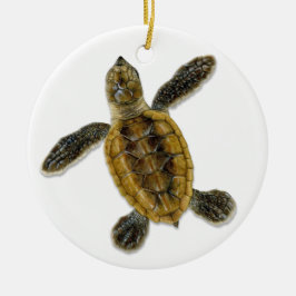 Hawksbill Meeresschildkrötehatchlings-Verzierung Keramikornament