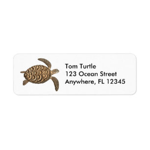 Hawksbill Sea Turtle Label
