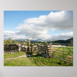 Hawkshead Cumbria England Card Poster