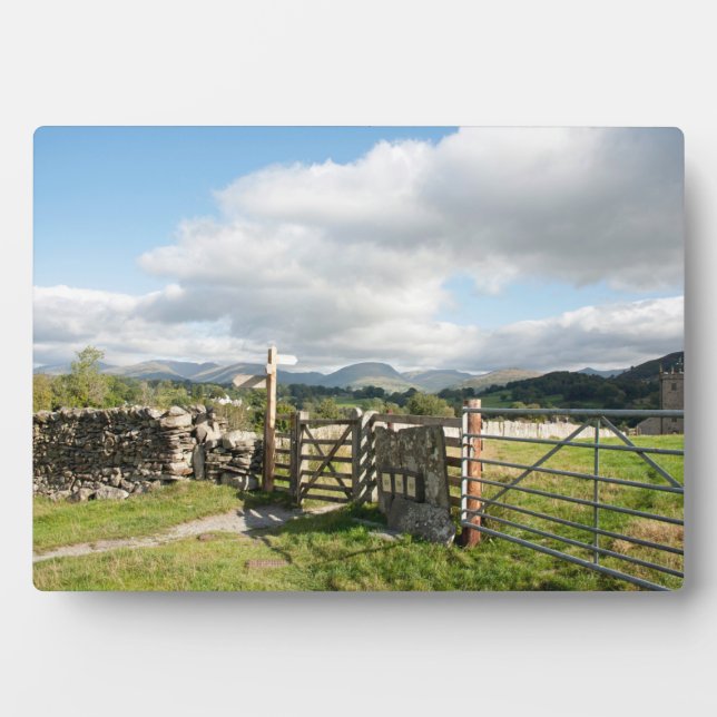 Hawkshead Cumbria England Card Poster Fotoplatte (Vorderseite)