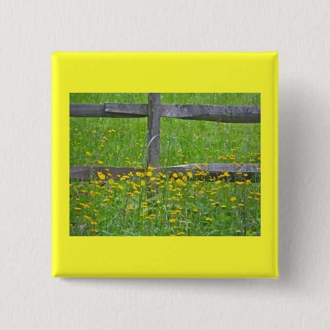 Hawkweed beim Split-Bahnzaun-Matching-Elemente Button (Vorderseite)