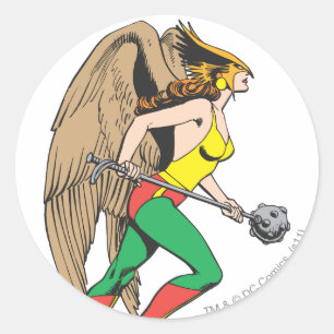 Hawkwoman Profil Runder Aufkleber