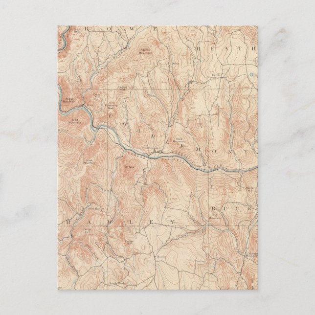 Hawley, Massachusetts Postkarte (Vorderseite)