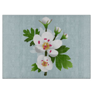 Hawthorn-Blume Schneidebrett