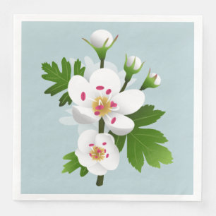 Hawthorn-Blume Serviette