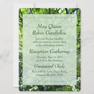 Hawthorn & Oak Handfasting Empfang Einladung
