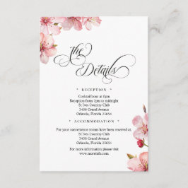 Hawthorne Calligraphy QR Code Enclosure Card Begleitkarte