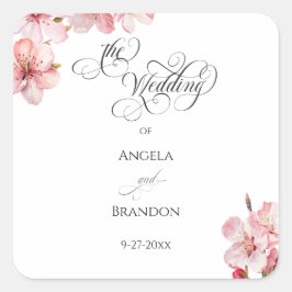 Hawthorne Calligraphy  Quadratischer Aufkleber