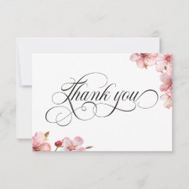 Hawthorne Calligraphy Thank You Card Dankeskarte