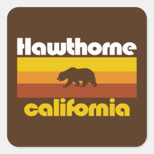 Hawthorne, Kalifornien Quadratischer Aufkleber