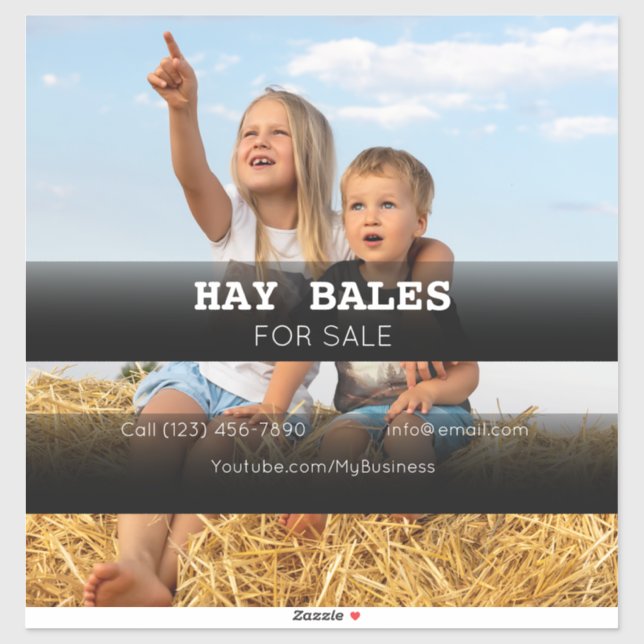 Hay Bales verkaufen Company Vehicle Adverting Aufk Aufkleber (Blatt)