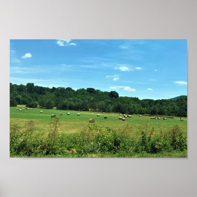 Hay Bales, Wytheville, Virginia Poster (Vorne)
