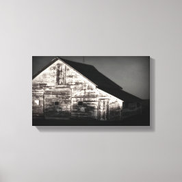 Hay Barn in Schwarz und Weiß Leinwanddruck