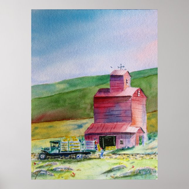 Hay Barn Print Poster (Vorne)