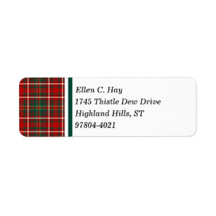 Hay Clan Red und Green Scottish Tartan
