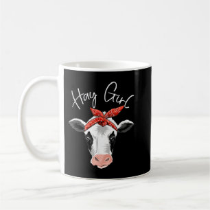 Hay Girl Bauer Funny Cattle Cow Farm Liebhaber Ges Kaffeetasse