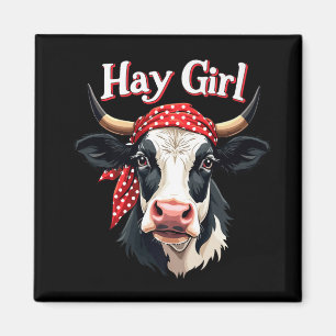Hay Girl Bauer Funny Cattle Cow Farm Liebhaber Magnet