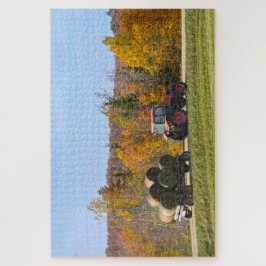 Hay Hauling in Vermont im Herbst