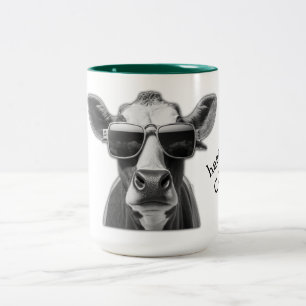 Hay Kuh - T Shirt Zweifarbige Tasse