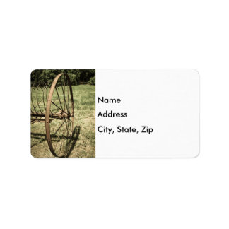 Hay Rake Wheels Adressaufkleber