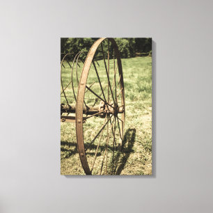 Hay Rake Wheels Leinwanddruck
