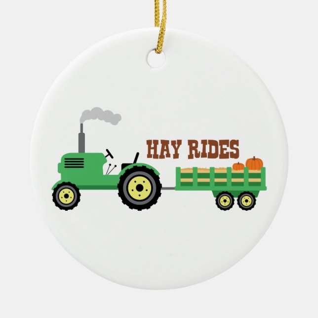 Hay Rides Keramik Ornament (Vorne)