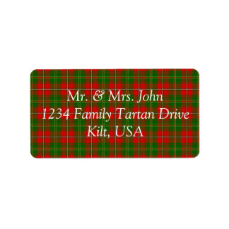 Hay Tartan Label Adressaufkleber