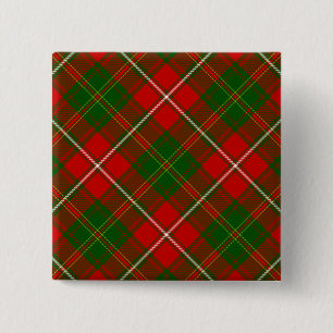 Hay tartan red kariert button