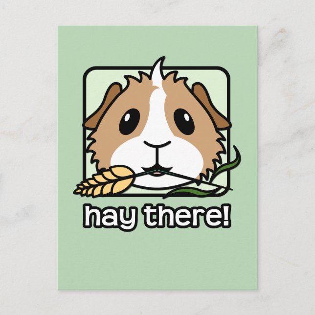 Hay There! (Guinea Pig) Postkarte (Vorderseite)