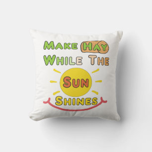 Hay, während die Sonne scheint Kissen