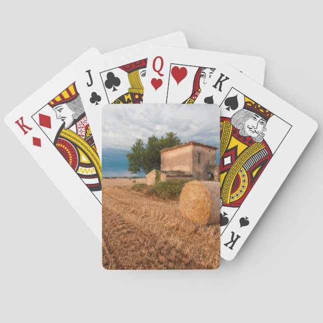 Haybale in der Provence Spielkarten (Rückseite)