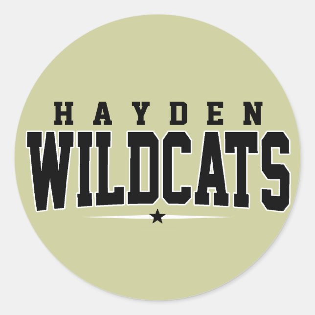 Hayden High School; Wildkatzen Runder Aufkleber (Vorderseite)