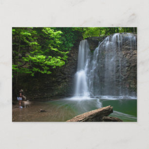 Hayden Run Falls in Spring, Columbus, Ohio Postkarte
