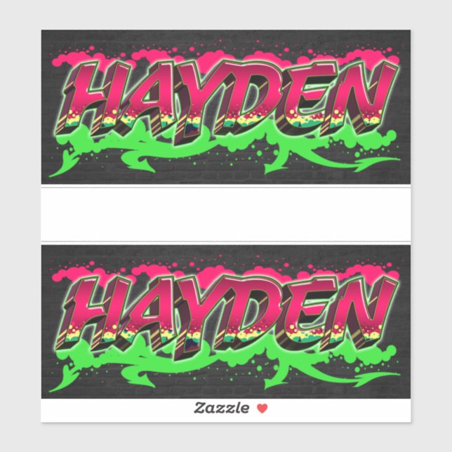 Hayden Vorname Name Graffiti Aufkleber Sticker (Blatt)